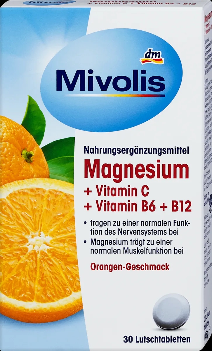 Mivolis magnezij z vitamini C, B6 in B12 30 tablet - Akcija v trgovini Dm