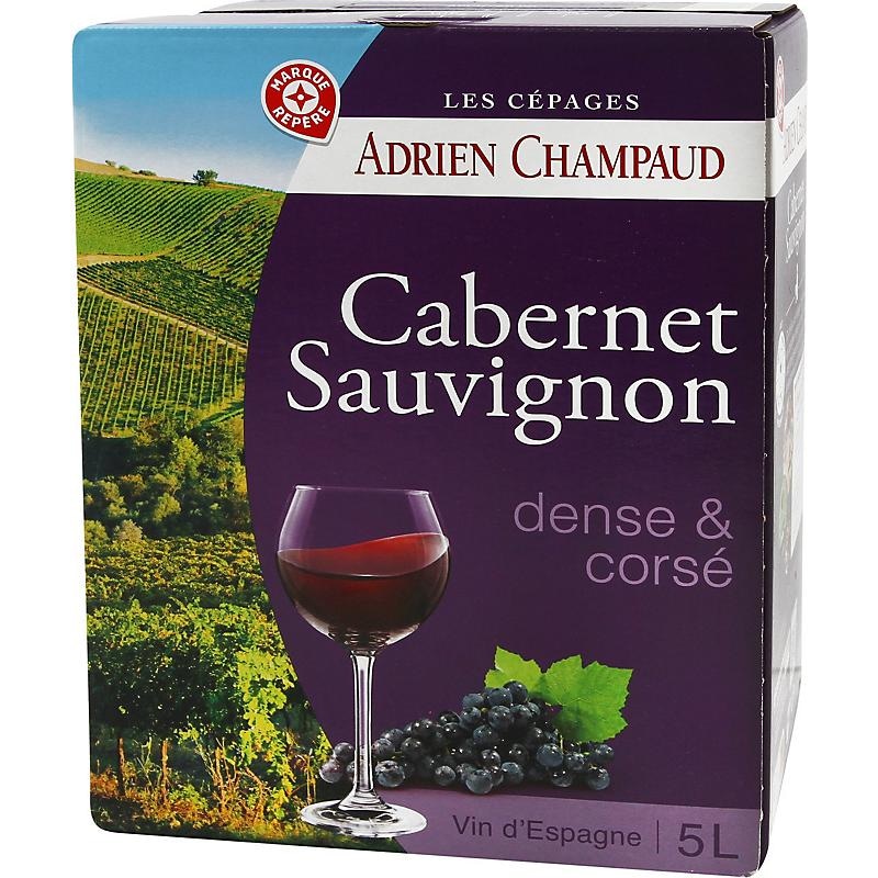 Cabernet Sauvignon Adrien Champaud 5 l - Akcija v trgovini E.Leclerc