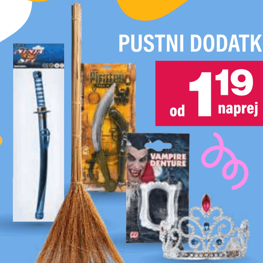 Pustni dodatki - Akcija v trgovini Mercator