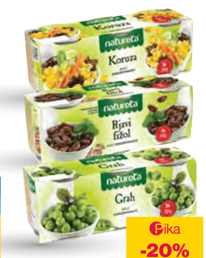 Izbrane stročnice Natureta pakiranje 3/1 - Akcija v trgovini Mercator