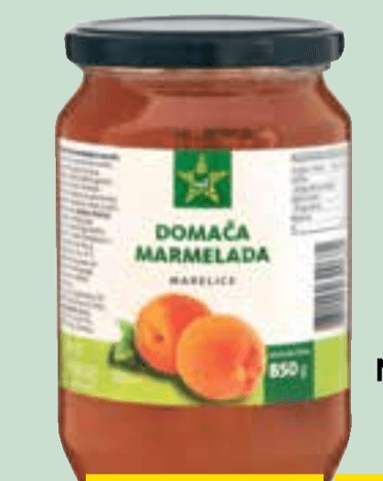 Domača marmelada marelice Tuš 850 g - Akcija v trgovini Tuš