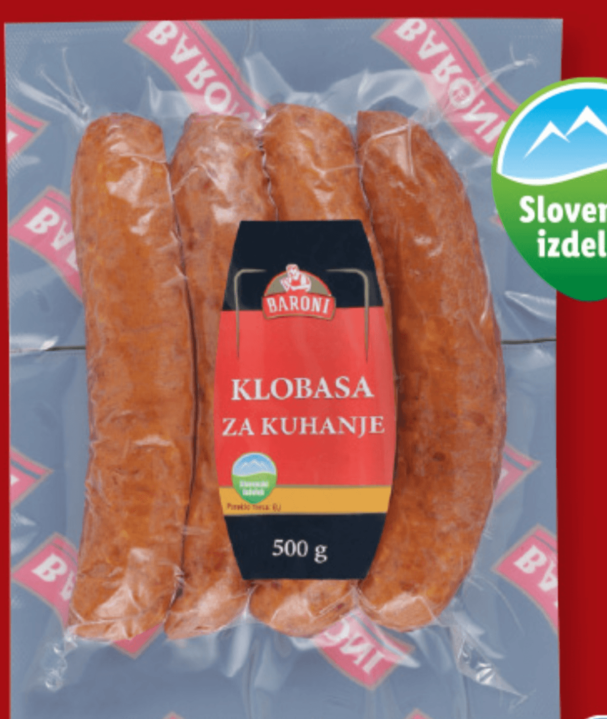 Baroni Klobasa za kuhanje 500 g - Akcija v trgovini Lidl