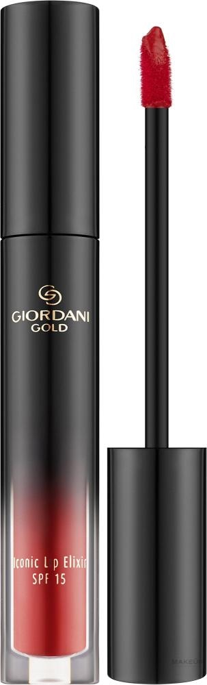Giordani Gold Iconic Lip Elixir tekoča šminka Luxe Scarlet 3.5 ml - Akcija v trgovini Oriflame