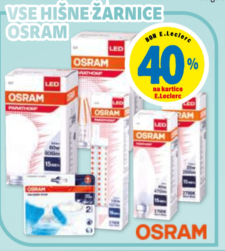 VSE HIŠNE ŽARNICE - Akcija v trgovini E.Leclerc