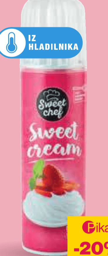 Rastlinska krema Sweet Chef 250 g - Akcija v trgovini Mercator
