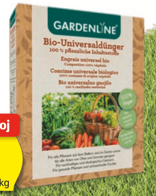 Bio univerzalno gnojilo 4 kg GARDENLINE - Akcija v trgovini Hofer