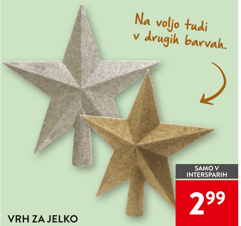 Vrh za jelko - Akcija v trgovini Spar