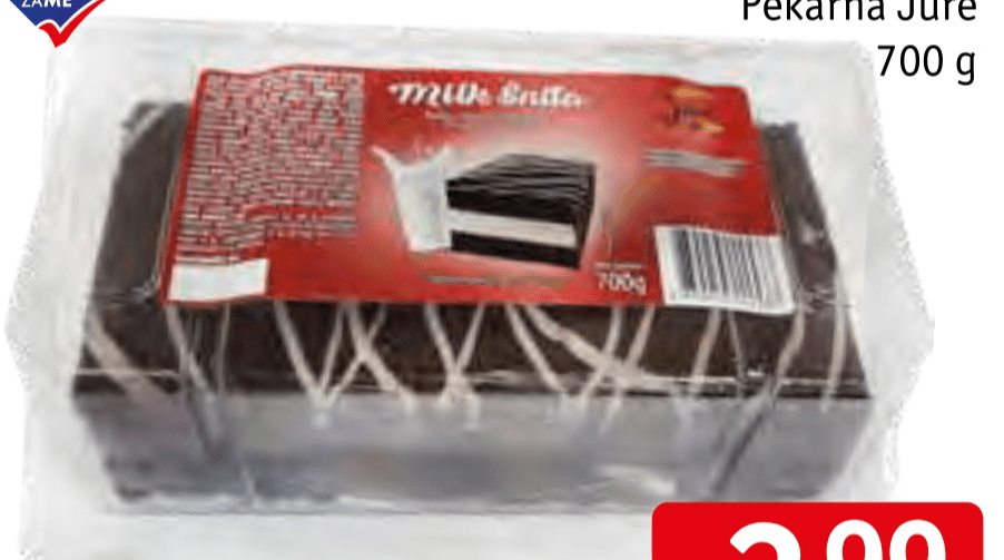 Mlečna rezina 700 g Pekarna Jure - Akcija v trgovini Jager