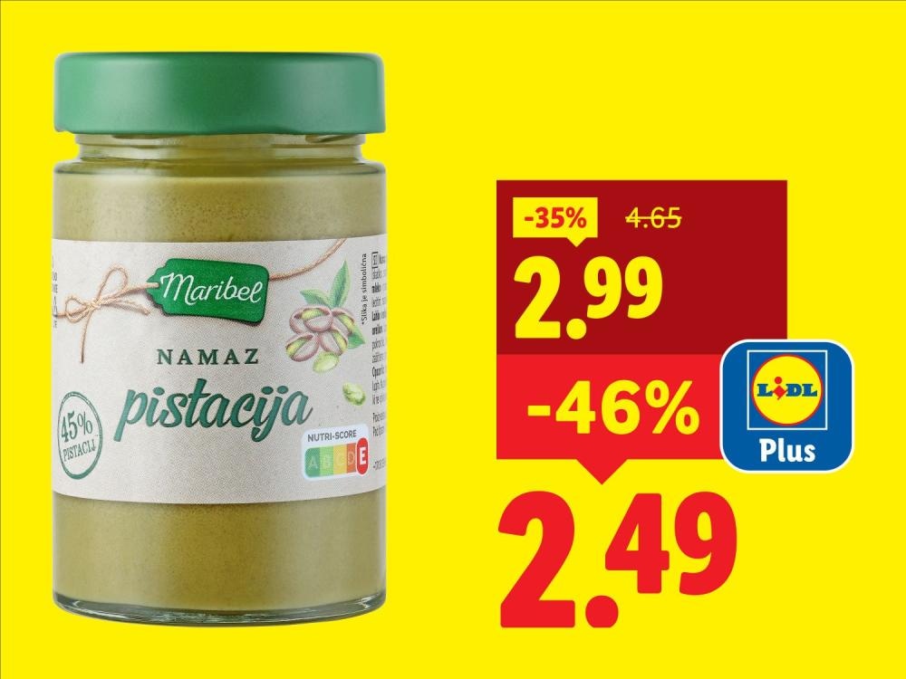 Maribel Namaz pistacija 190 g - Akcija v trgovini Lidl