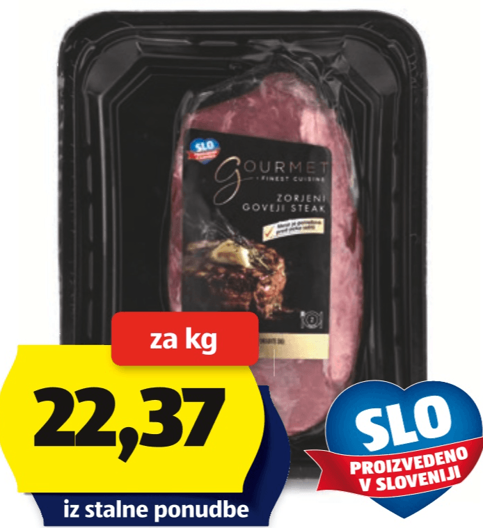 GOURMET FINEST CUISINE Zorjeni Roastbeef Steak - Akcija v trgovini Hofer