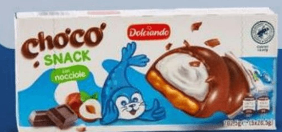 PRIGRIZEK KAKAV IN LEŠNIK 5 x 20,5 g Dolciando - Akcija v trgovini Eurospin