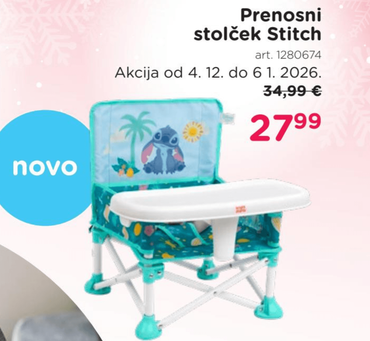 Prenosni stolček Stitch Kids2 - Akcija v trgovini Baby Center