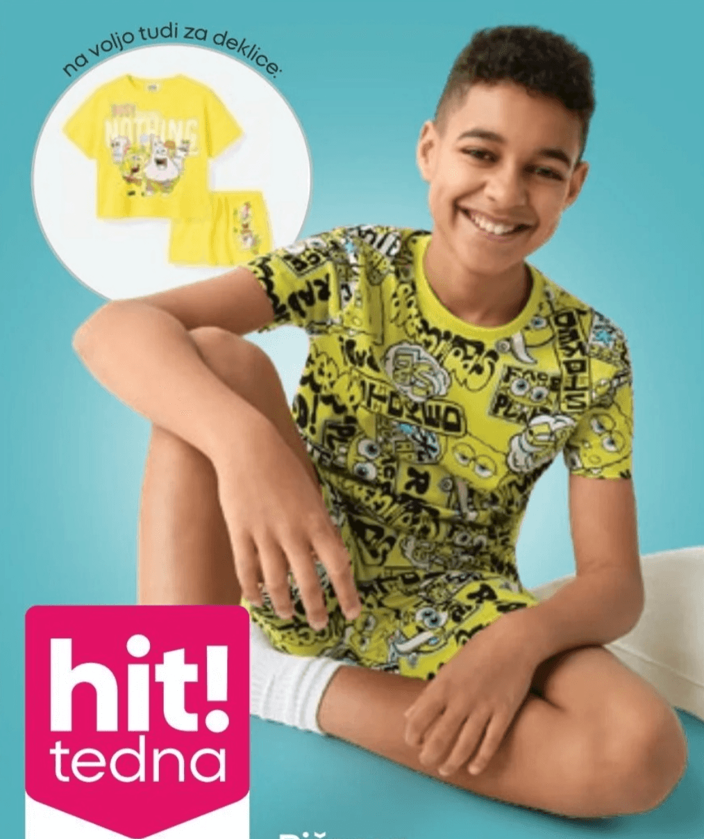 SpongeBob Pižama za dečke ali deklice - Akcija v trgovini Pepco