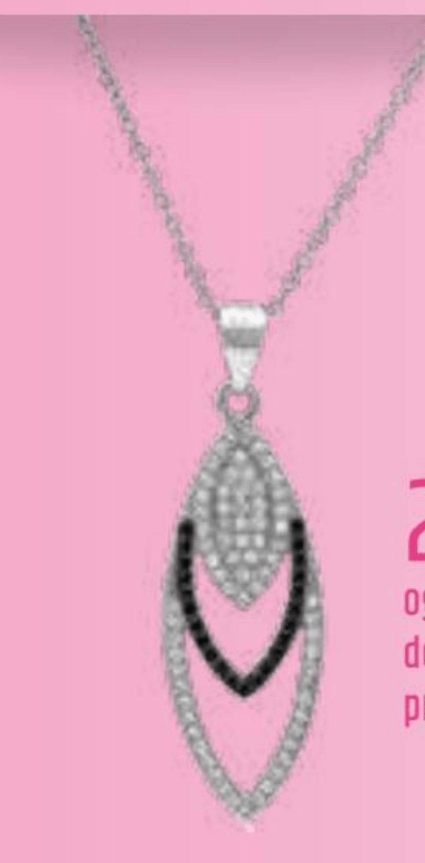 Ogrlica z obeskom in cirkonijevimi oksidi - Akcija v trgovini E.Leclerc