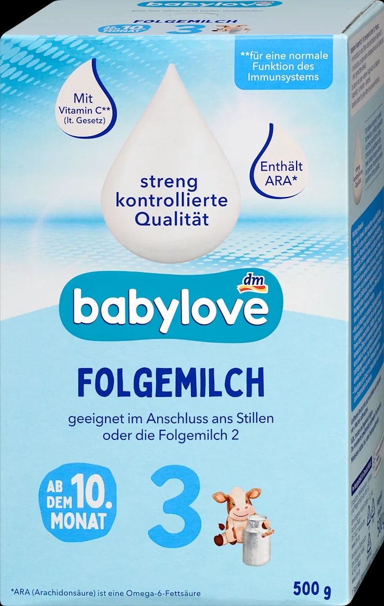 babylove nadaljevalno mleko za dojenčke 3 500 g - Akcija v trgovini Dm