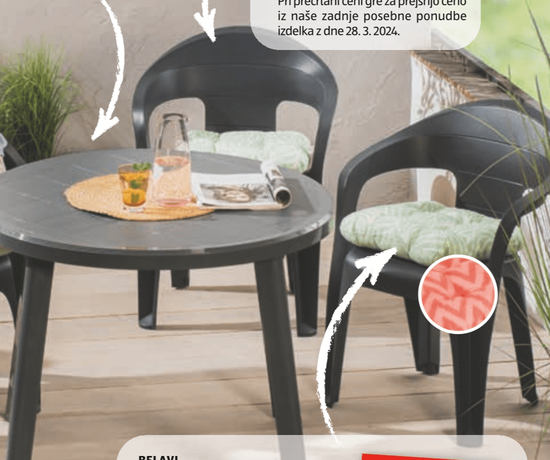 BELAVI Vrtni stol iz umetne mase - Akcija u trgovini Hofer