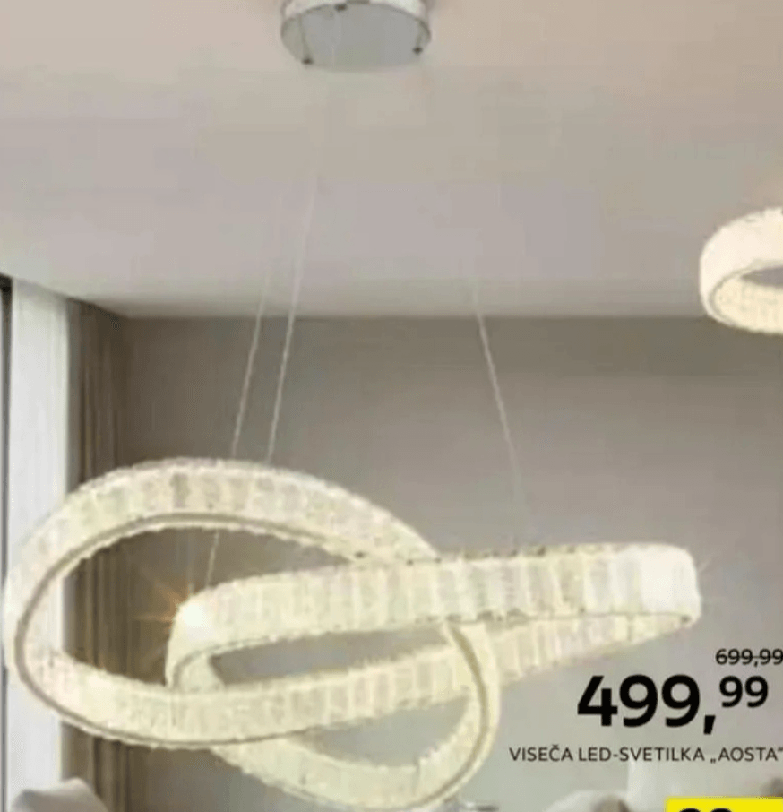 Viseča LED-svetilka „AOSTA“ Ø 78 cm, v. 120 cm - Akcija v trgovini Lesnina