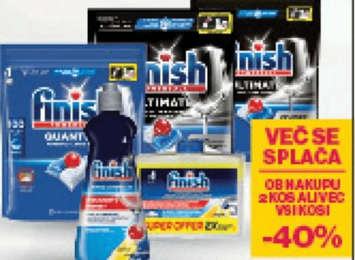 Finish Izbrani izdelki več vrst - Akcija v trgovini Mercator