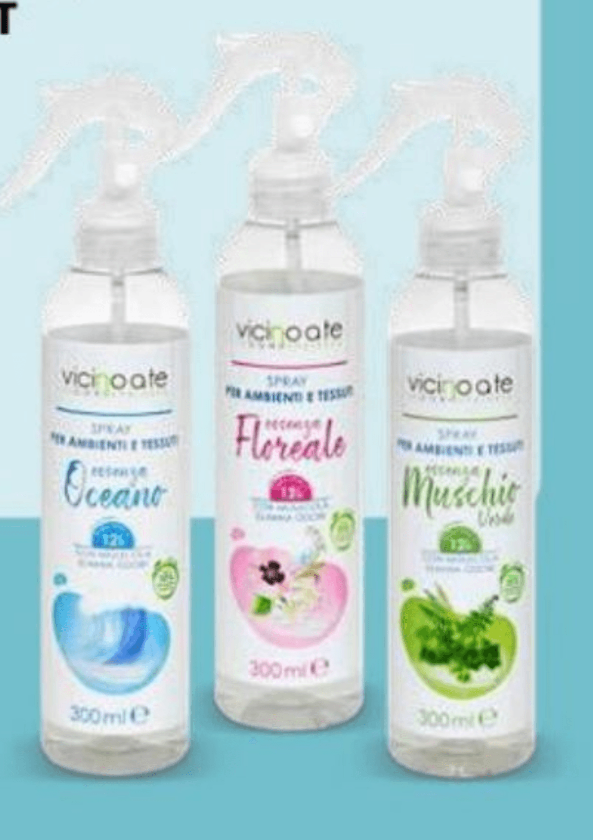 Osvežilec za tkanino in prostor Vicinoate 300 ml - Akcija v trgovini Eurospin