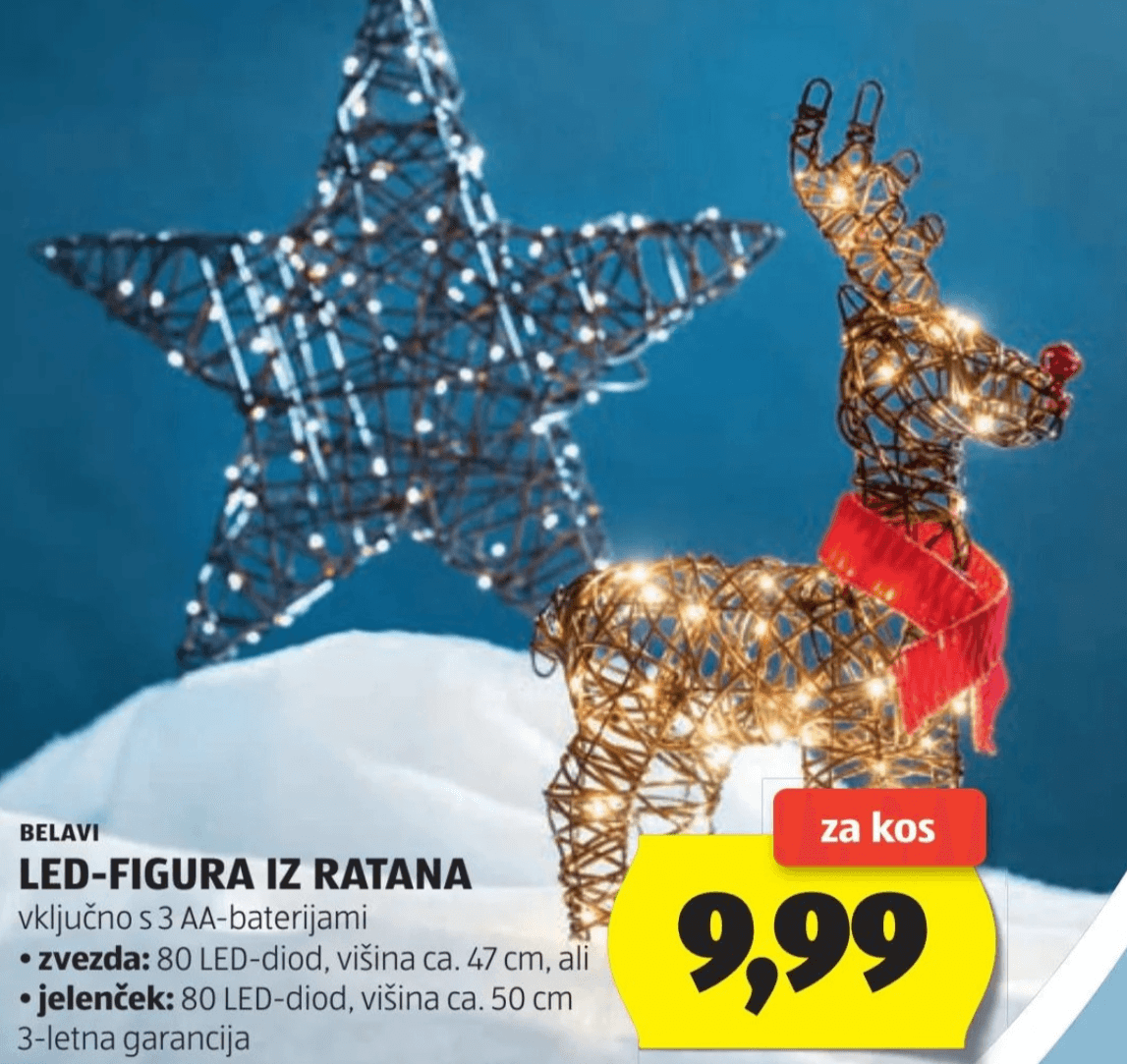 LED-Figura iz ratana BELAVI - Akcija v trgovini Hofer