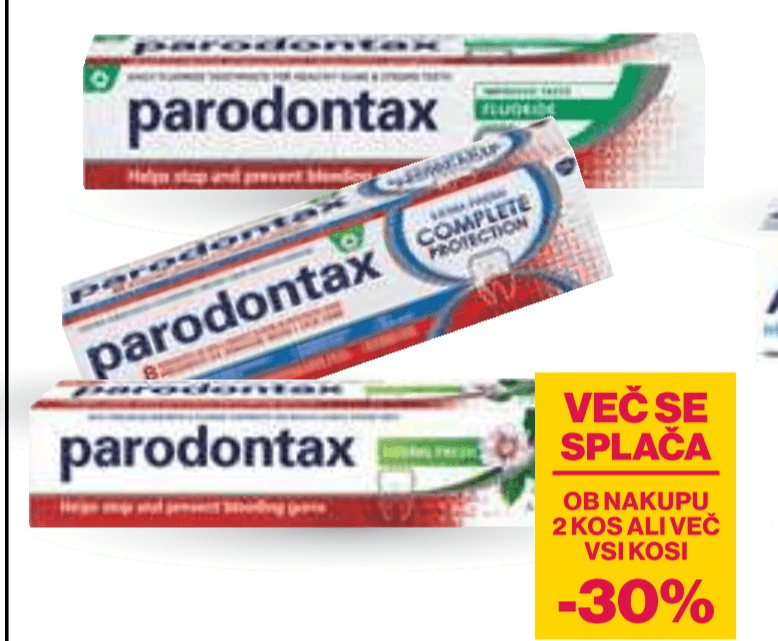 Izbrane zobne paste Parodontax 75 ml - Akcija v trgovini Mercator
