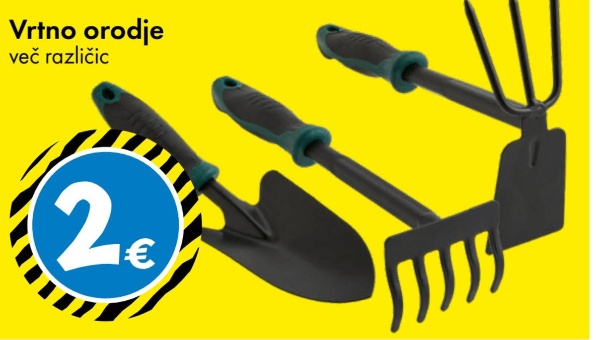 Vrtno orodje - Akcija v trgovini Tedi