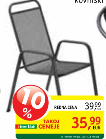 Vrtni stol GISD-18 Akcija v trgovini Jager