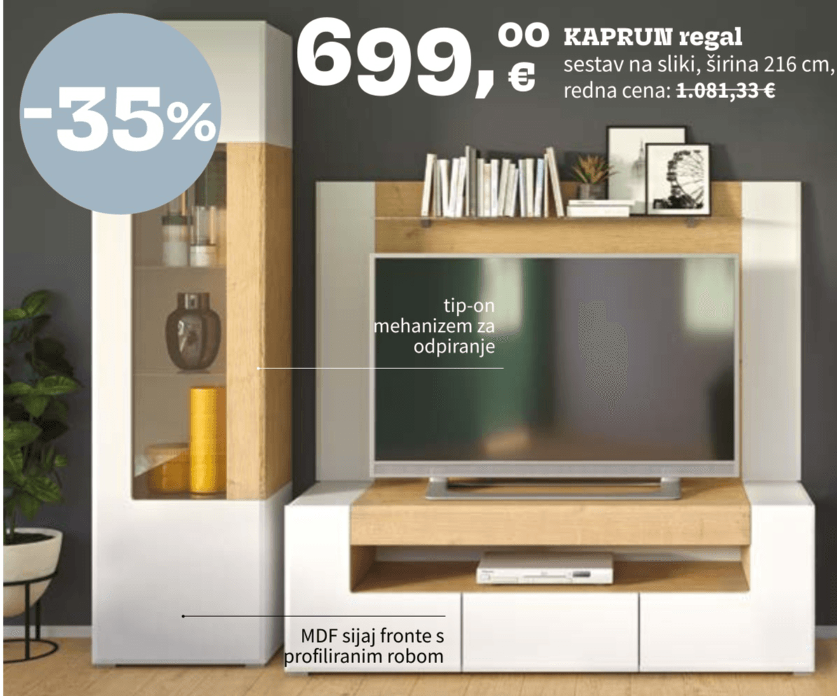 KAPRUN regal - Akcija v trgovini Prima