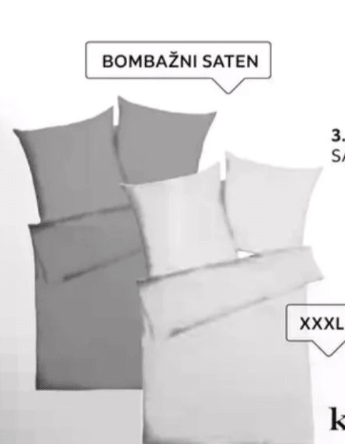 Posteljnina iz satena „UNI" 60 X 80/140 X 200 cm kaeppel - Akcija v trgovini Lesnina