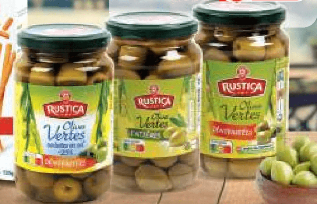 Zelene olive Rustica 354 g / 340 g - Akcija v trgovini E.Leclerc