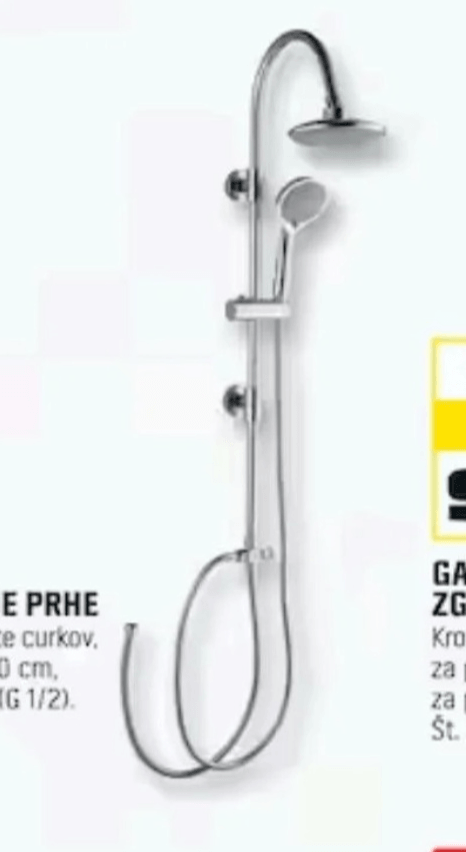 KOMPLET ZGORNJE PRHE - Akcija v trgovini Obi