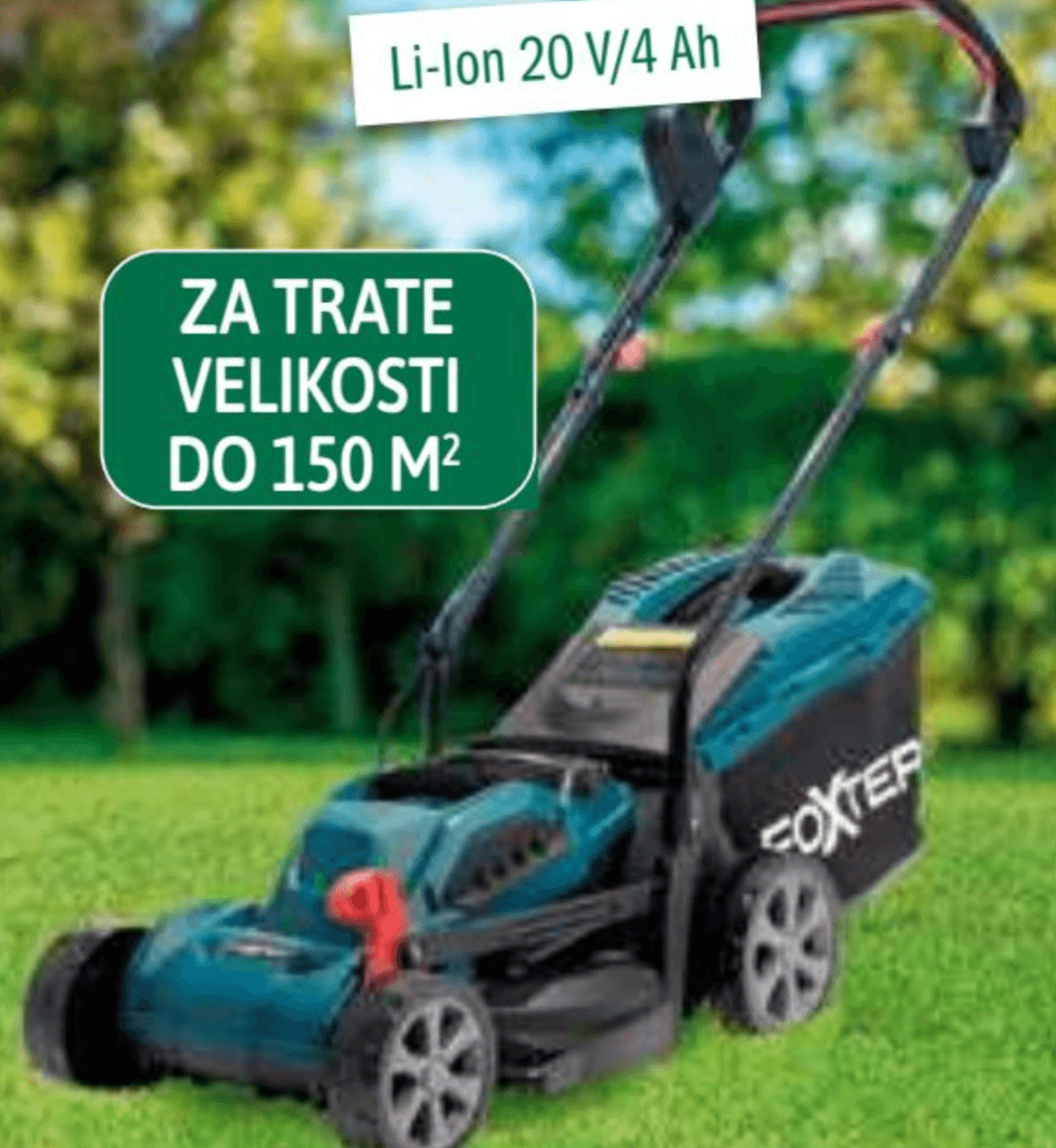 Baterijska kosilnica FoXter - Akcija v trgovini E.Leclerc