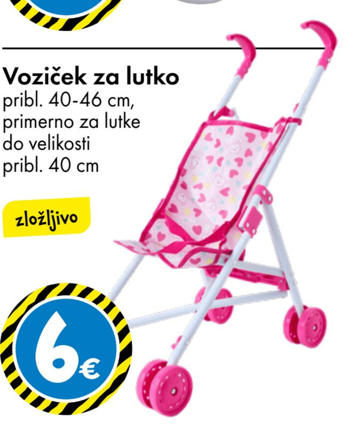 Voziček za lutko - Akcija v trgovini Tedi