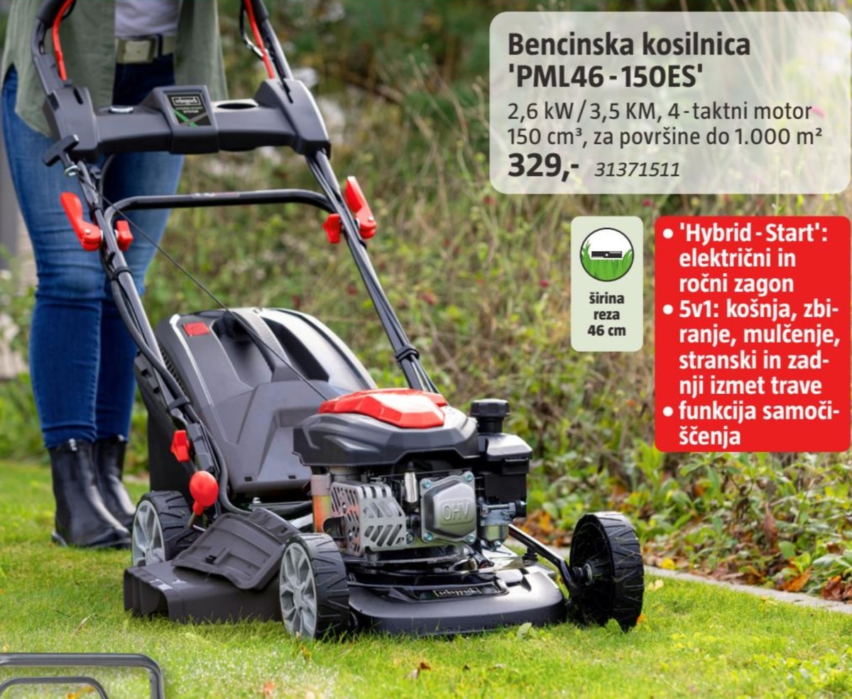 Bencinska kosilnica 'PML46-150ES' - Akcija v trgovini Bauhaus
