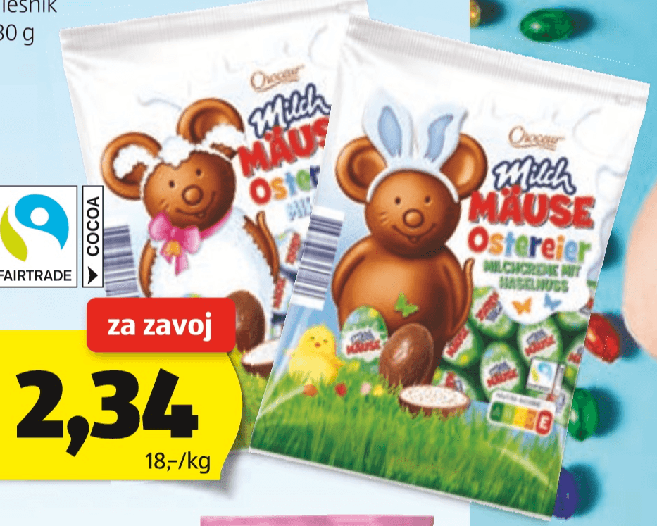 Choceur polnjena čokoladna jajčka 130 g - Akcija v trgovini Hofer