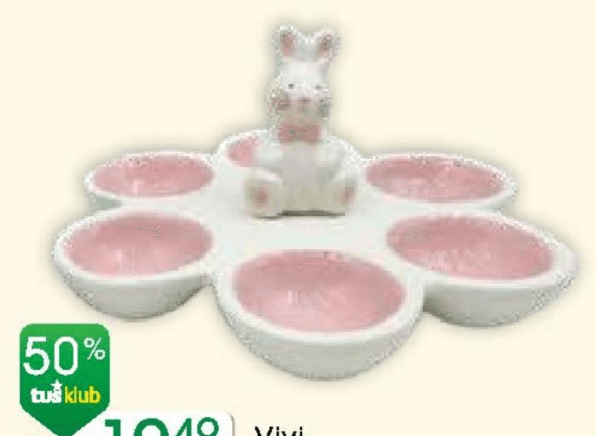 Vivi Keramični servirni krožnik za jajca - Akcija v trgovini Tuš