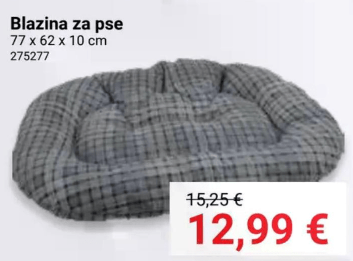 Blazina za pse - Akcija v trgovini Pevex
