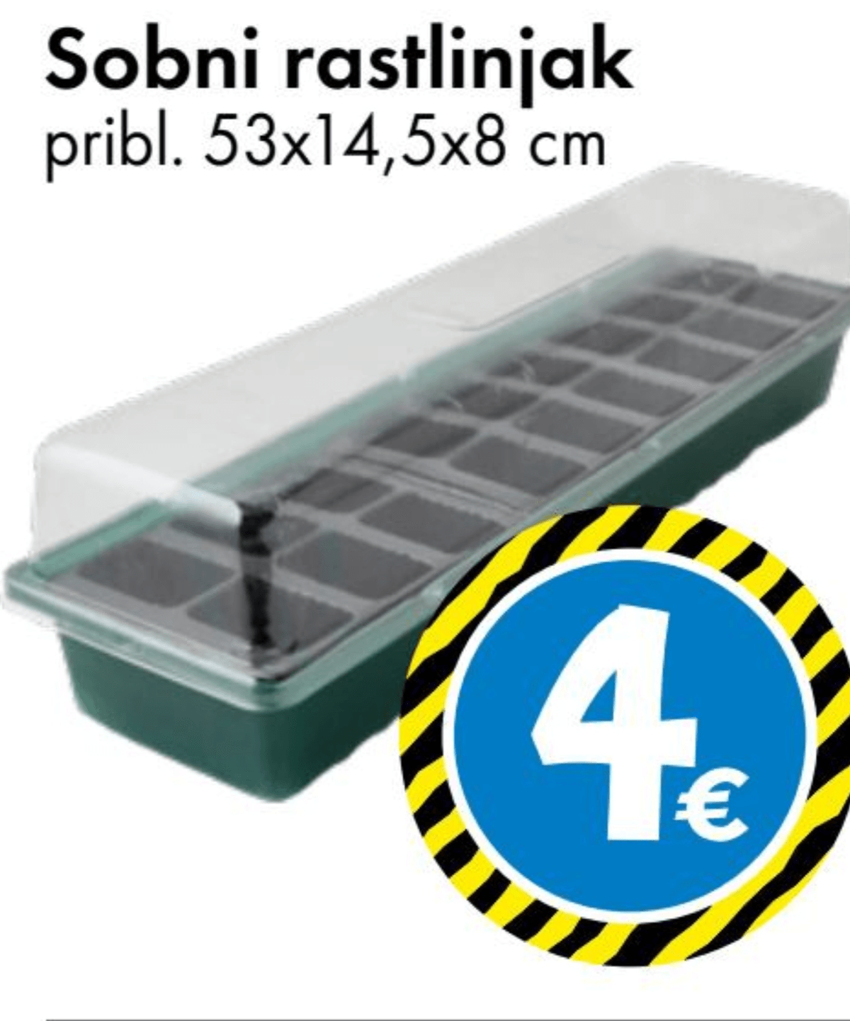 Sobni rastlinjak - Akcija v trgovini Tedi