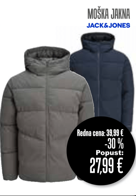 Moška jakna JACK&JONES - Akcija v trgovini Jager