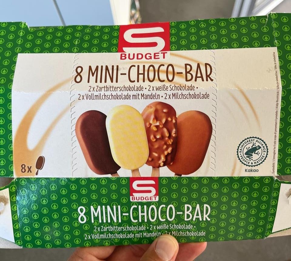 SLADOLEDNE PALČKE Mini-Choco-Bar 8 x 50 ml Budget - Akcija v trgovini Spar