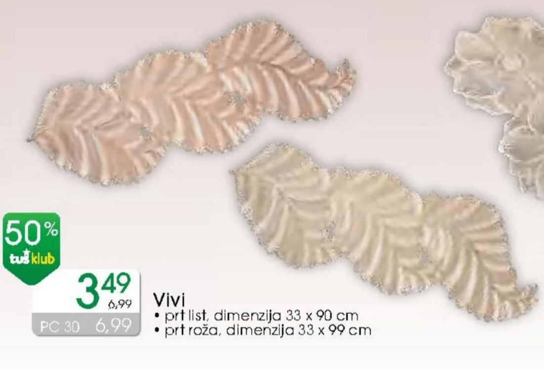 Vivi Prt list - Akcija v trgovini Tuš