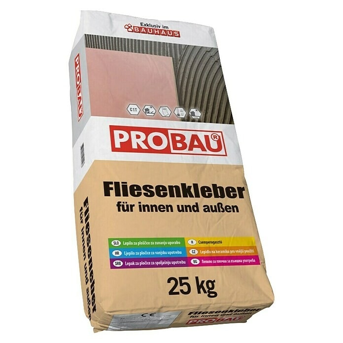Lepilo za ploščice Probau Fliesenkleber für innen 25 kg - Akcija v trgovini Bauhaus