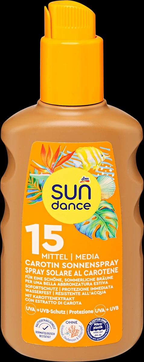 sundance sprej za zaščito pred soncem s karotenom 200 ml Akcija v trgovini Dm