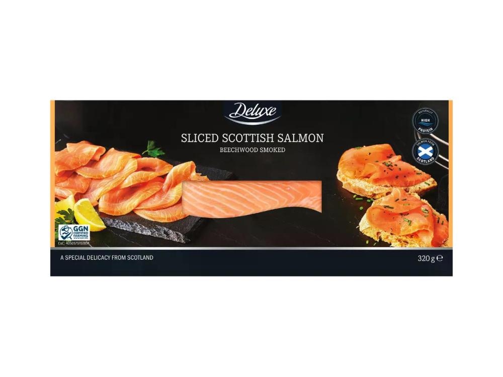 Deluxe Dimljeni škotski losos 320 g - Akcija v trgovini Lidl