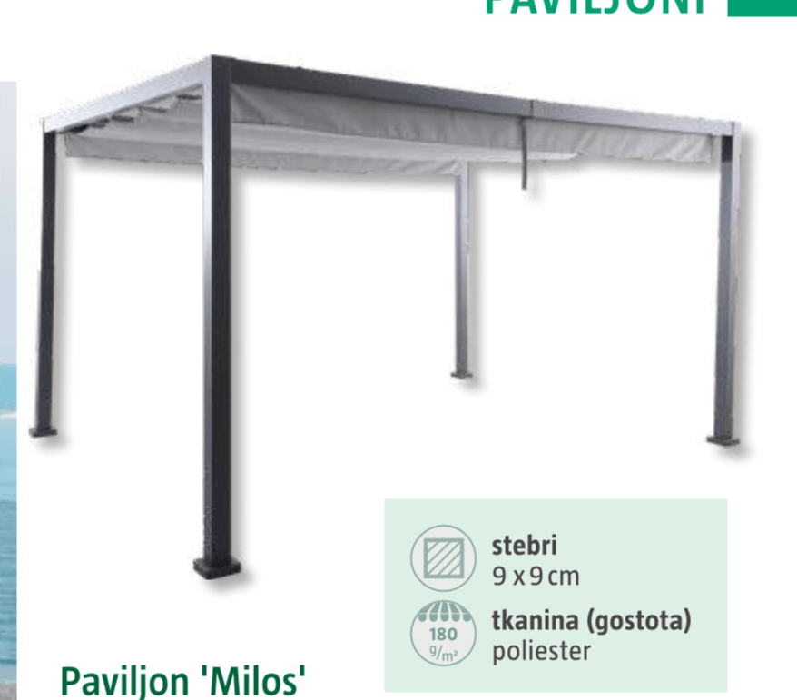 Paviljon Milos - Akcija v trgovini Bauhaus