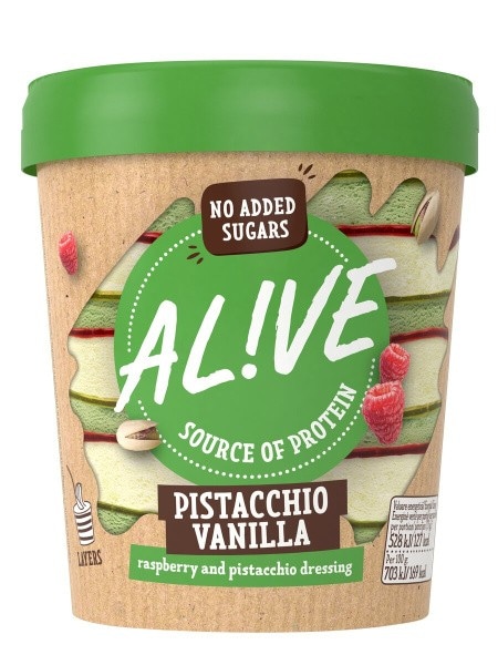 Beljakovinski sladoled Alive 480 ml Akcija v trgovini Tuš
