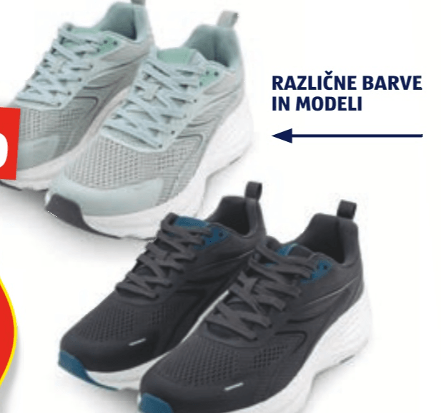 Ženski/moški tekaški copati CRANE - Akcija v trgovini Hofer