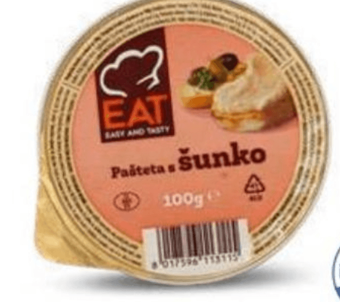 Pašteta s šunko 100 g EAT - Akcija v trgovini Eurospin