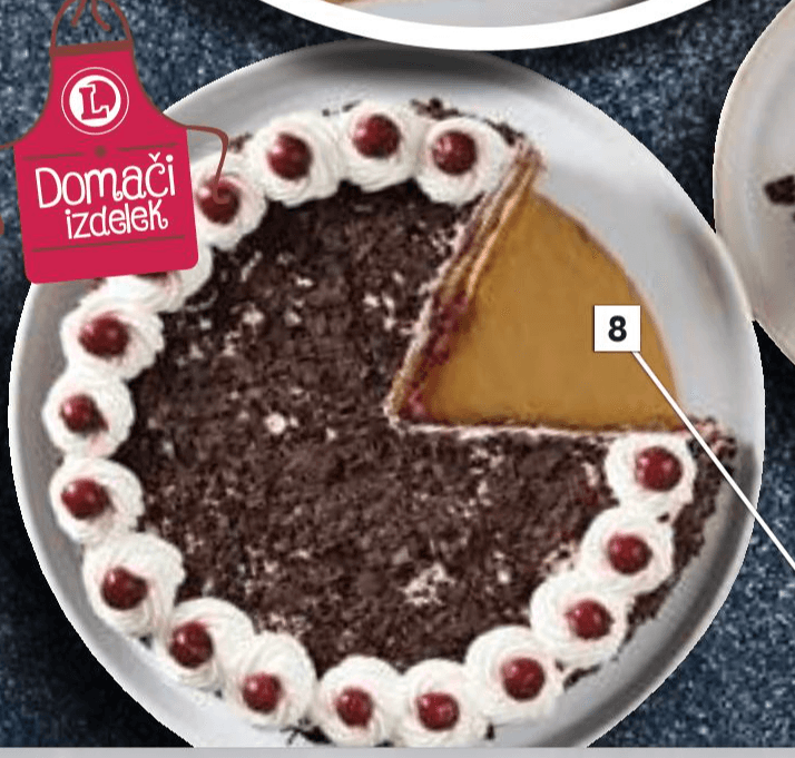 Višnjeva torta 14-16 kosov - Akcija v trgovini E.Leclerc