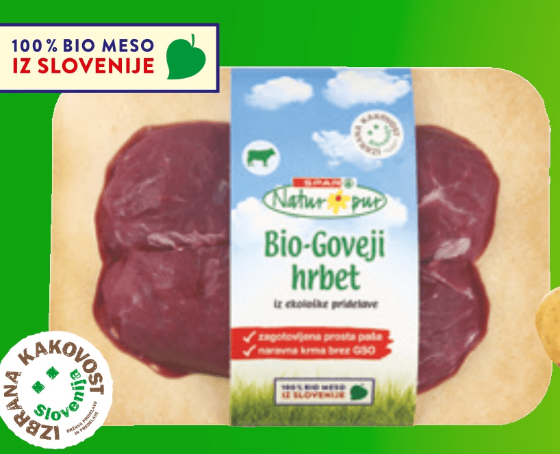 Bio Goveji hrbet IK pakirano, 600 g Natur pur - Akcija v trgovini Spar
